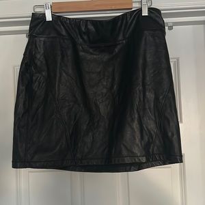 Express high waisted leather mini skirt size L